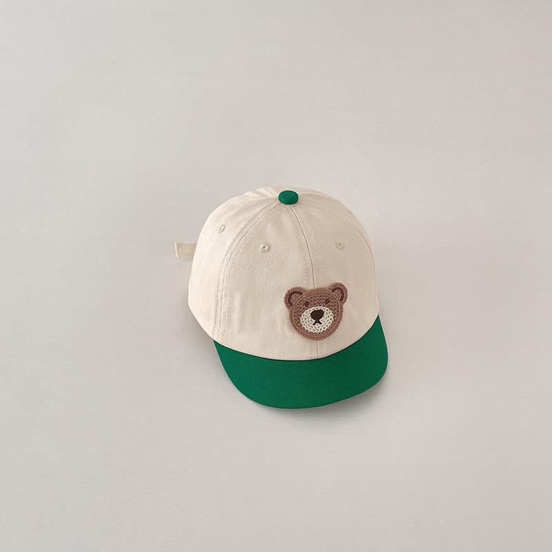 Summer Cute Cartoon Bear Baby Kids Hats Boys Girls Children Outdoor Sunshade Breathable Hats Sun Caps