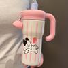 DOPINK Cute Kitten Insulated Straw Tumbler 710ml