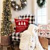 Christmas Decoration Pillowcase Zipper Opening and Closing Living Room Sofa Cushion Cover Room Home Decoration New Year Gift
