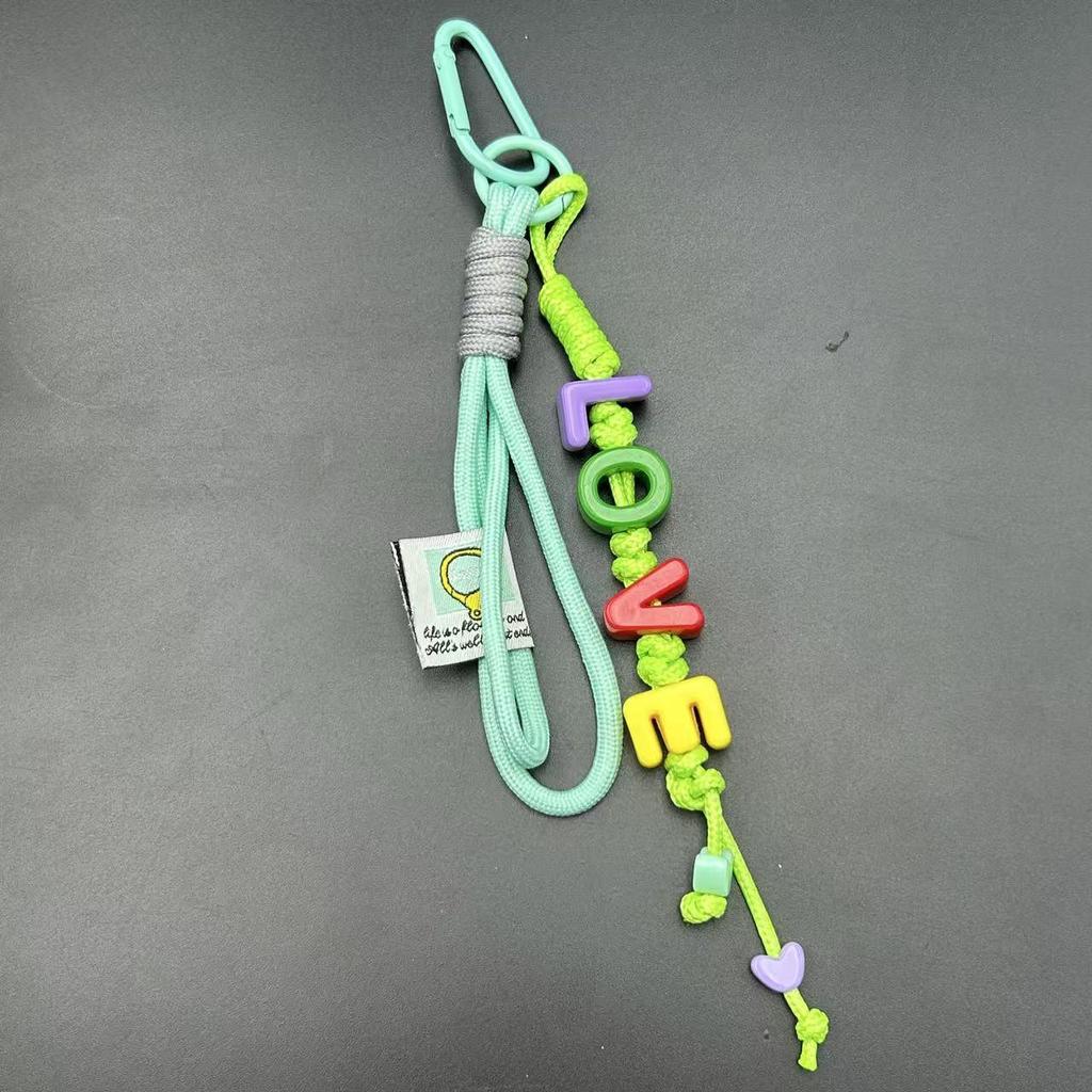 Dopamine Rope Pendant: Colorful Handmade Keychain & Phone Lanyard