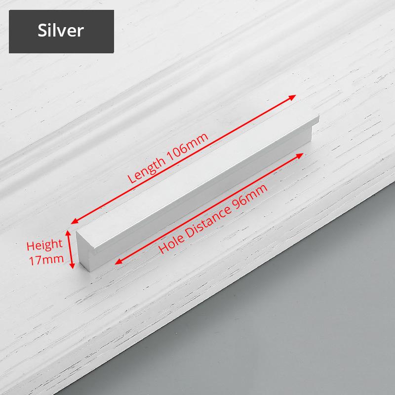 KAK American Style Black Cabinet Handles Gold T Bar Aluminum Alloy Kitchen Cupboard Pulls Drawer Knobs Furniture Handle Hardware