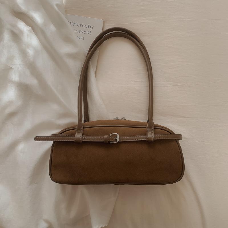 Retro Matte Baguette Bag Winter New Commuter Shoulder Bag High Quality Fashion Simple Bag