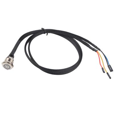 Desktop Computer Host Switch Cable Metal Button Metal LED Power ButtonBlue