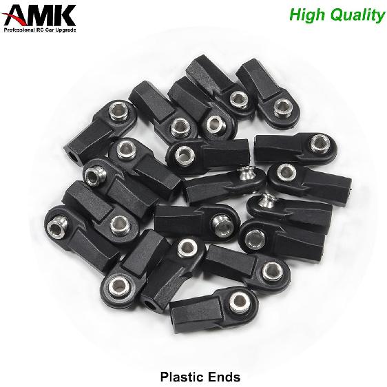 AMK SCX10 M4 RC Link Rod Ends 4mm Tie Rods Joints with 7mm Pivot Ball 1/8 1/10 Crawler Universal Building Kit for TRX6 D90 TF2 CC01 Gen7 Gen8 TRX4