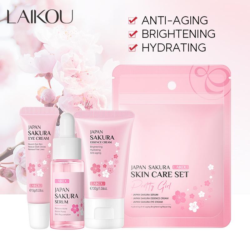 LAIKOU Japan Sakura Skin Care Set 3 Pieces