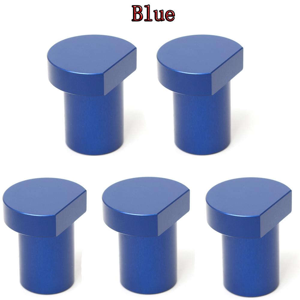 

5Pcs Aluminum Alloy Workbench Peg Brake Stops Clamp 19/20mm Dogs Woodworking Table Limit Block Workbench Workshop Tools 19mm синій