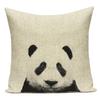 Polyester Black White Animals Horse Deer Bear Geometric Pillow Cover Decorative Sofa Home Cushion Cover For Living Room