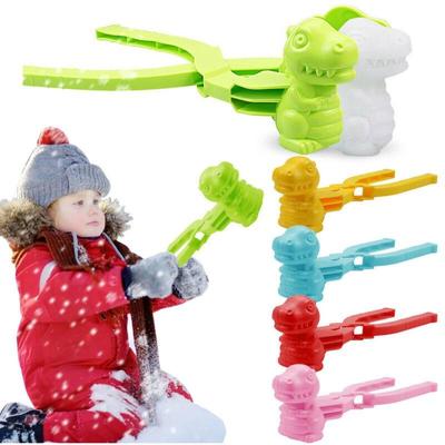 Dinossauro em forma de bola de neve fabricante clipe neve areia molde ferramenta crianças 1 peça plástico inverno brinquedos ao ar livre