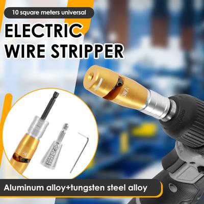 Zestaw narzędzi do ściągania izolacji i skręcania przewodów Narzędzia elektryka dla Awg 8-10-12-14 do szybkiego ściągania izolacji z kabli wiertarko-wkrętarka