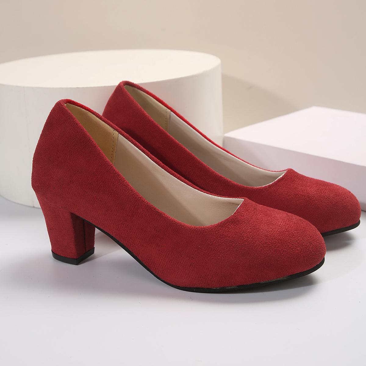 

Туфли на высоком каблуке женские 2024 новые женские туфли с острым носком туфли с неглубоким носком женские модные туфли на толстом каблуке женские большие размеры 42 красный