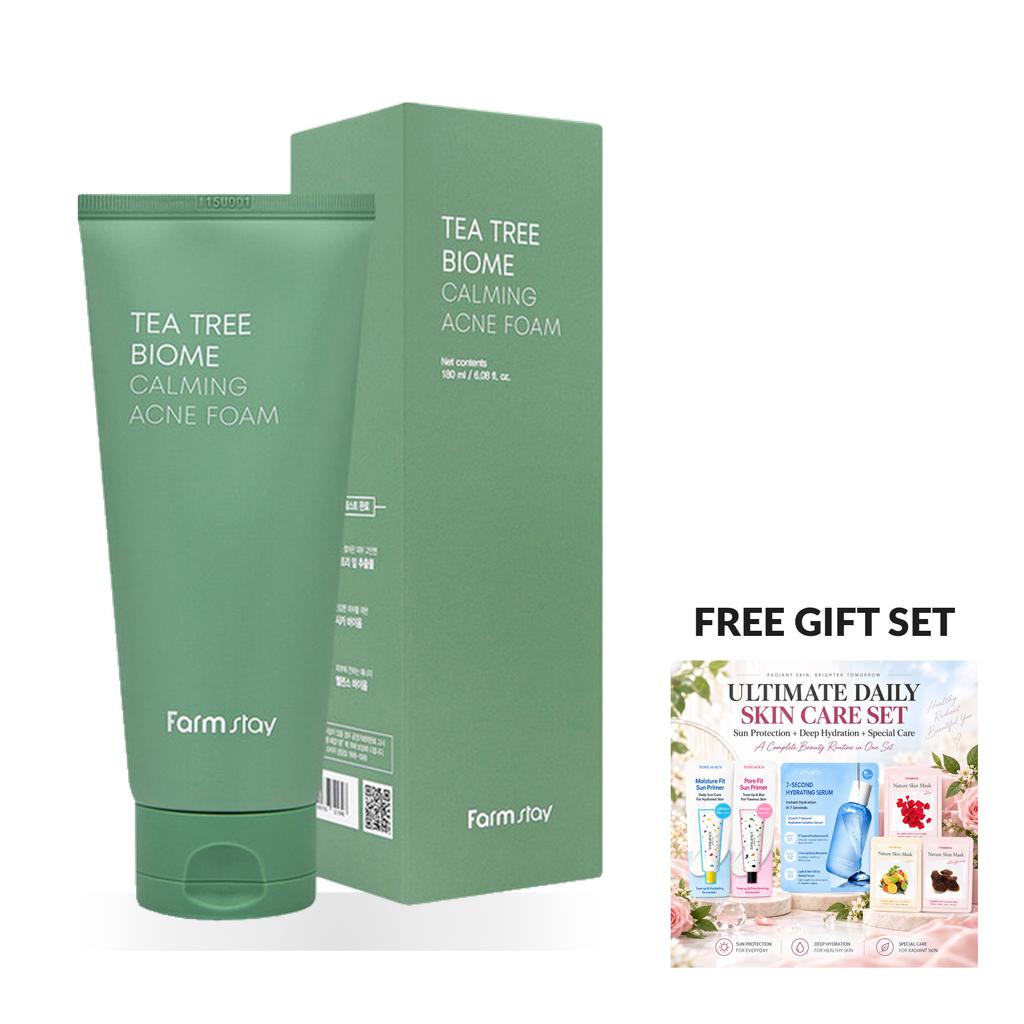 Farmstay Tea Tree Biome Calming Acne Foam 180ml