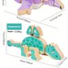 Fun and Interactive Wooden Dinosaur Building Blocks Toy,Detachable DIY Building Blocks for Ages 6/12, Multiplayer Play, Hand-Eye Coordination Skills