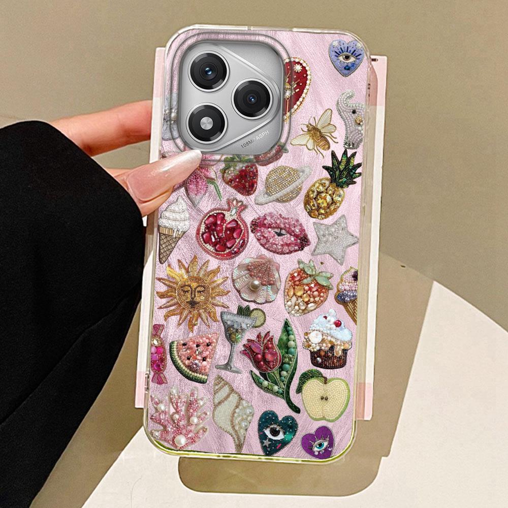 

Розовый Лицо Солнце Звезды Женщины Девушки Чехол для телефона для Honor 400 200 90 Smart Pro Magic7 6 5 70 Lite X9a X9c X8b X8a X8c X7c X6c Чехол Honor 400 Pro белый