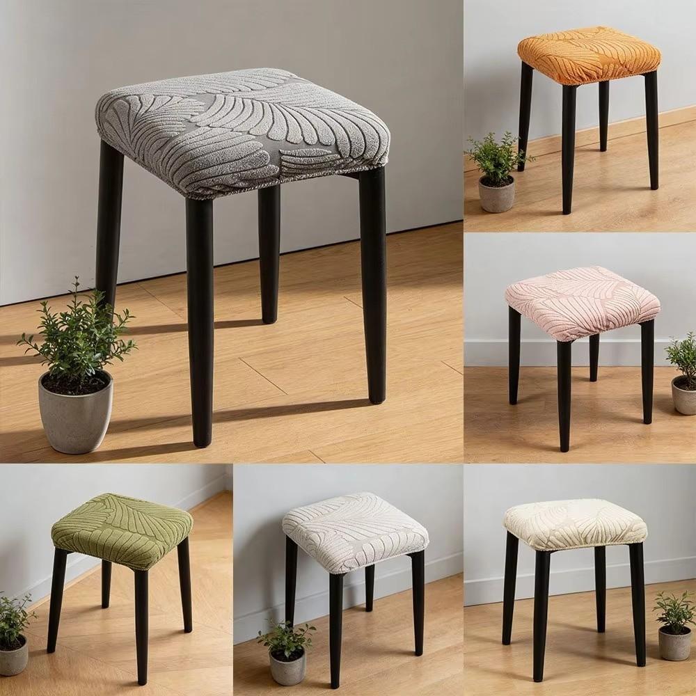 1Pc Washable Seat Cushion Covers Removable Plush Chaircover New Square Stool Case Dining Chair