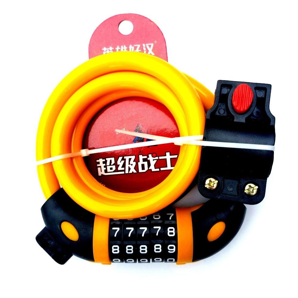 Lock Mountain Bike Five Digit Password Lock Bicycle Password Lock Steel Wire Chain Lock Riding Accessories