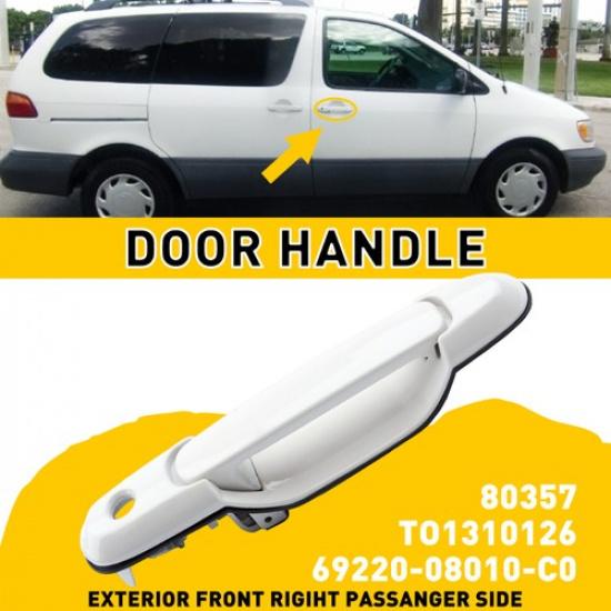 Передняя внешняя пассажирская правая ручка двери Подходит для Toyota Sienna 1998-2003