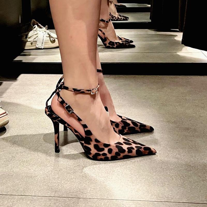 

Fashion Pointy Back Empty Single Shoes For Women 2025 Spring And Autumn With Leopard Print High Heels For Women Stiletto 39 цветной печати леопарда