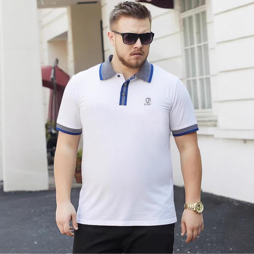Business Casual Men's Short-sleeved POLO Fir Plus Size Lapel T-shirt Men's Summer Versatile Formal Tops T-shirt