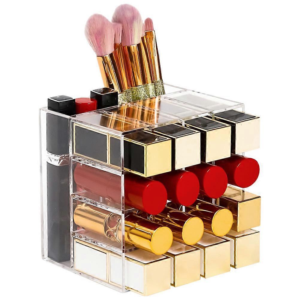 Transparent Lipstick Holder Cosmetic Storage Case for Makeup 1Pcs Acrylic