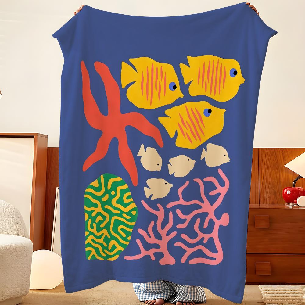 Artist L-Liv L-Lee Throw Flannel Throw Blanket, Lightweight Cozy, Durable Washable Cute Cool