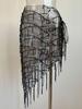Sequin Tassel Belly Dance Triangle Scarf Waistband for Performance