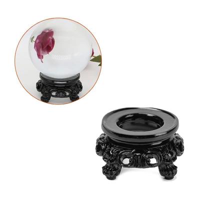 Natural Desktop Ornament Home Decoration Prop Fixed Seat Hollow Crystal Ball Base Sphere Pedestal Globe Holder Display Stand