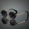 Vintage Round Sunglasses Men New Fashion Punk Gradient Decor Shades Women Trendy Luxury Brand Design Outdoor Sun Glasses
