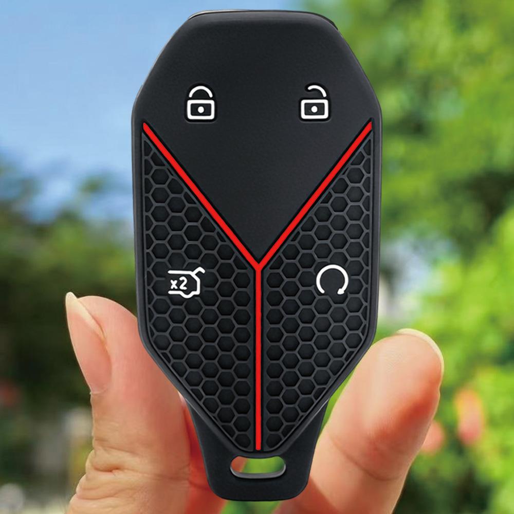 

Silicone Car Key Case Keychain for BYD Formula Leopard SUPER 5 Ultra 8 Titanium 3 9 Fang Cheng Bao Shell Holder Fob Accessories чорний