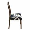 Soft Printed Design Stretch Chair Cover Square Elastic Bottom Chair Slipcover Removable Chair Cushion Cover Home Decor