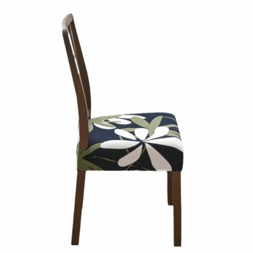 Soft Printed Design Stretch Chair Cover Square Elastic Bottom Chair Slipcover Removable Chair Cushion Cover Home Decor