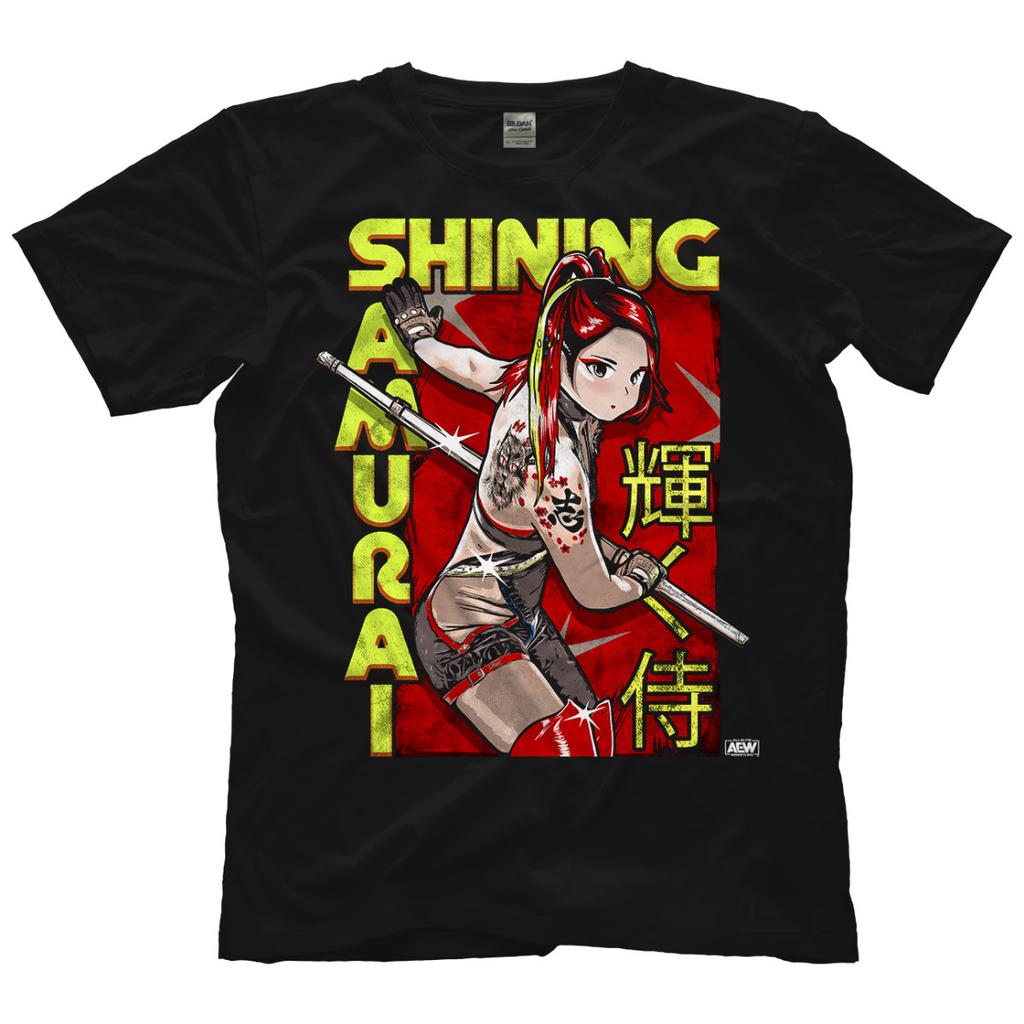 Hikaru Shida - Shining Samurai Anime AEW Official T-Shirt