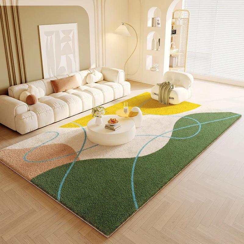Modern Style Living Room Decoration Carpet Thickend Washable Lounge Floor Mat Fluffy Plush Study Rug Large Size Rugs for Bedroom
