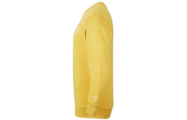 Nike Sweatshirts Men's Yellow Crew Neck Moderate Regular CU4035-761