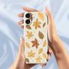 For iPhone 17 Case Maple Leaves Pattern Printing Straight Edge TPU Phone Back Cover