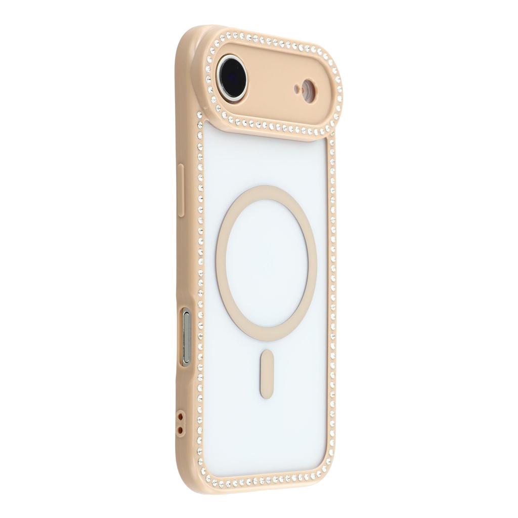 Etui na iPhone'a Air Kompatybilne z MagSafe Błyszcząca dekoracja z cyrkonii TPU+PC Przezroczysty pokrowiec na tył telefonu