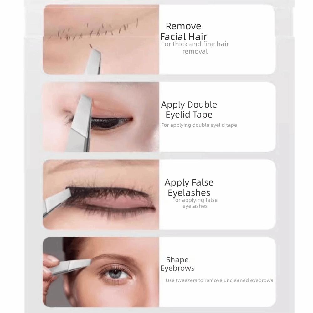 1/2Pcs Labor-Saving Effort Lever-Action Eyebrow Tweezers Fine Hairs Puller  Facial Hair Removal