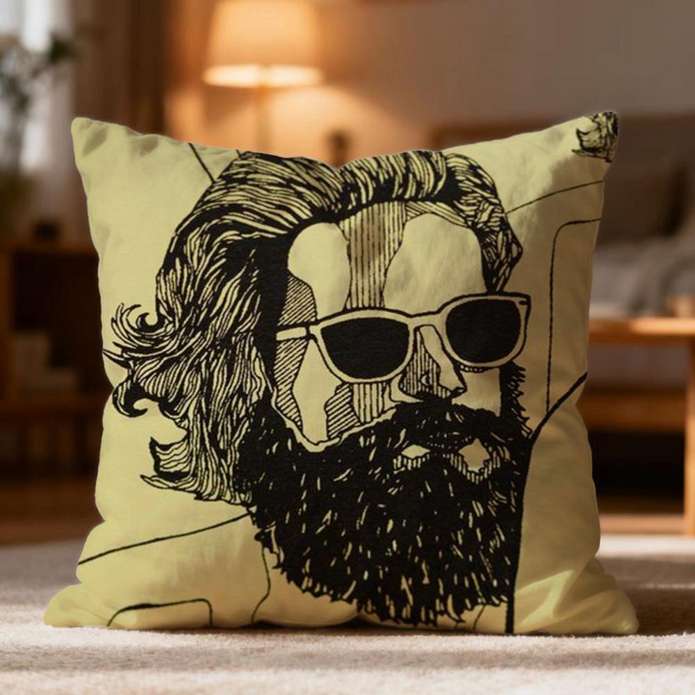Fashion J-JJohn Misty Cushion Cover Soft Washable Pillow Case Multi-Scene for Couch Bed Travel Office Use