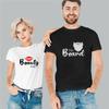 Beauty and Beard T-Shirts Matching Couples Tops Funny Novelty Gift for Hubby