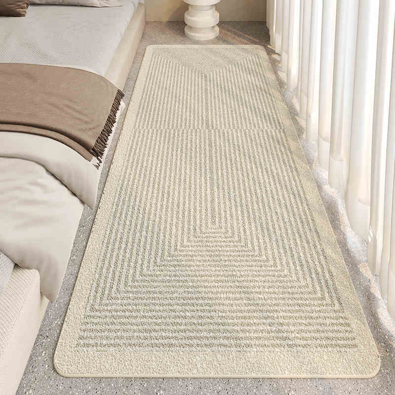 Carpet Bedroom Wabi-sabi Style Ins Bedside Blanket Bed In Front of the Long Strip Living Room Coffee Table Window Cushion
