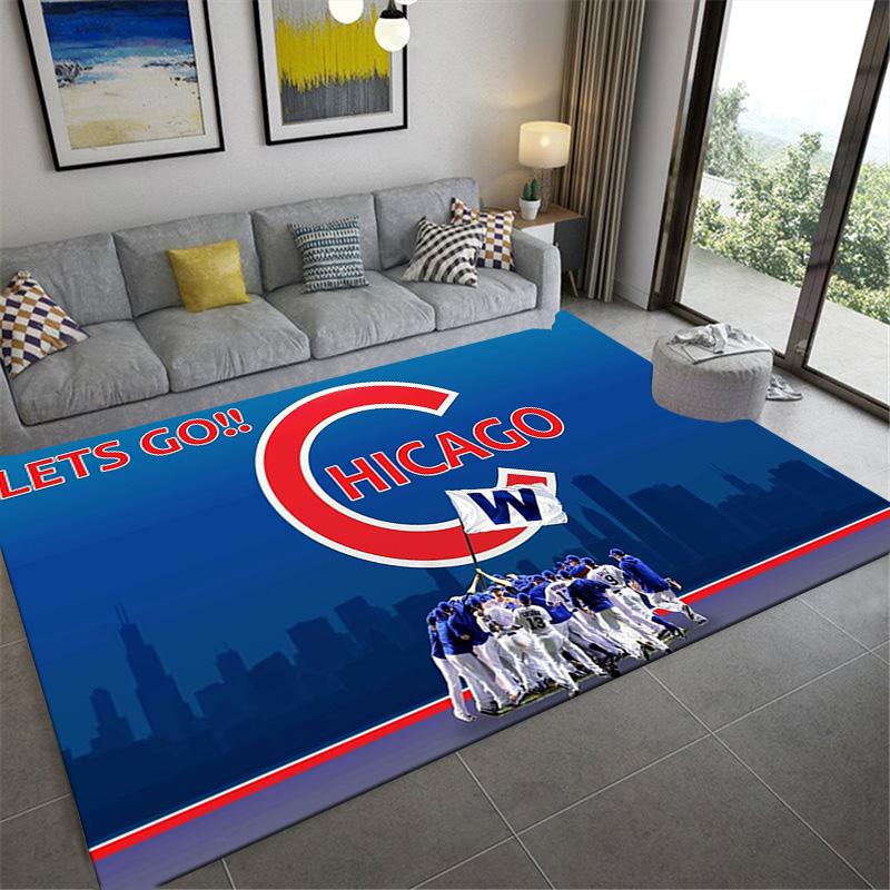 Chicago Cubs Teppich für Wohnzimmer Schlafzimmer Zuhause Sofadekoration, Kinder Spielteppich rutschfest