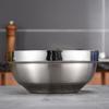 Stainless Steel Bowls Double-Wall Insulated Bowl Large Capacity Deep Mixing Bowl for Soup Cereal Salad Noodles Rice