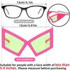 Śmieszne Okulary Oversize Okulary Przeciwsłoneczne Nowość Akcesoria Okulary Imprezowe dla Dorosłych Kobiet Maksymalna Szerokość Twarzy 5,9 cala