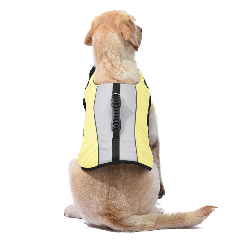 

Pet life jacket New dog life jacket Swimming suit Teddy Golden Retriever Dog life jacket Wind s 4-9kg жовтий