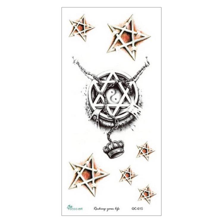 Trendy Waterproof 3D Rose & Butterfly Temporary Tattoo Stickers - Multiple Styles Available 210x100mm