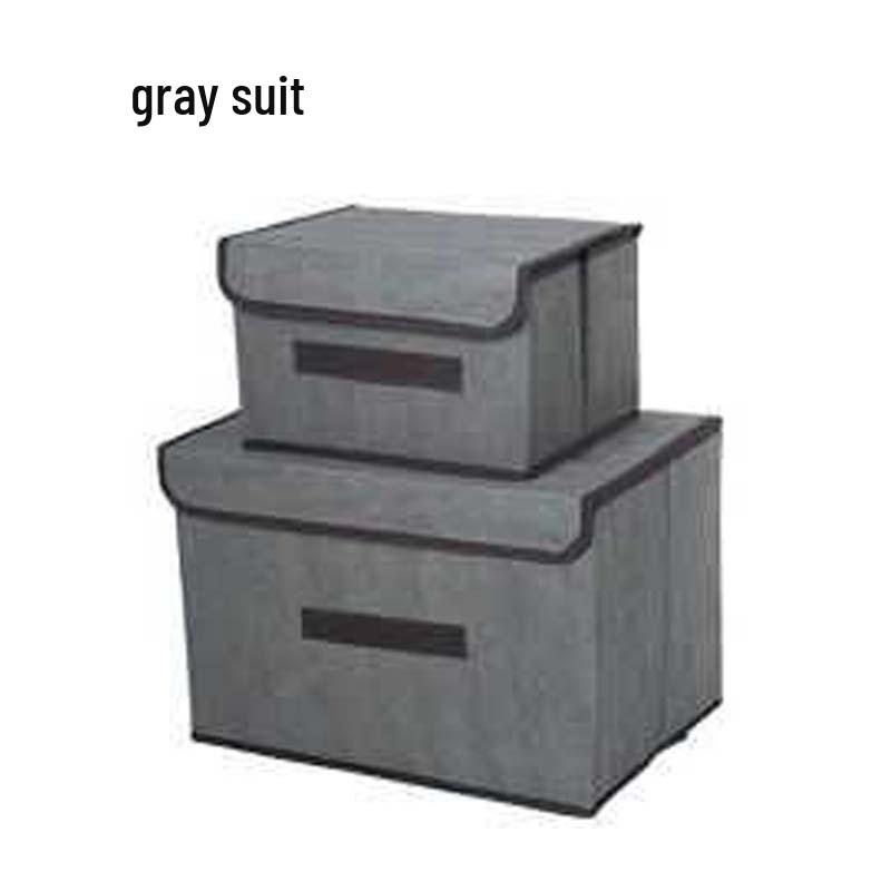 

Набор из двух складных тканевых ящиков для хранения - Пыленепроницаемые, Многоцелевые, для организации одежды