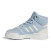adidas Originals Drop Step Cuero Sintético Cómodos Versátiles Antideslizantes Media Caña Zapatos para Caminar Zapatos de Bebé Azul Blanco IF5170