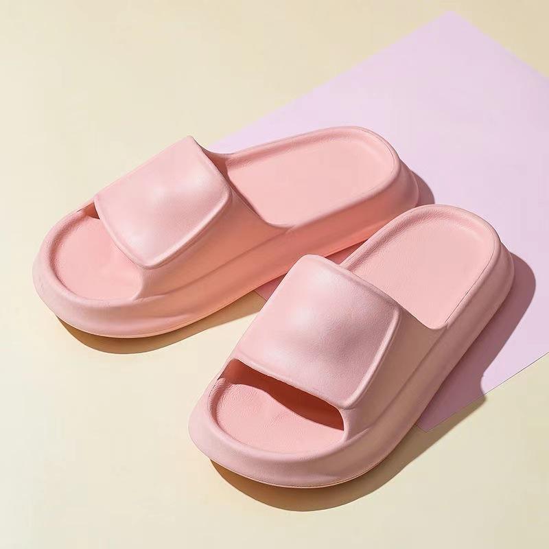 Summer Home Thick-soled Slippers Female Couple Bathroom Bathing Thick Soft Bottom Indoor Wear Sandals and Slippers for Women