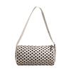 High-value shoulder bag women's black and white polka dot rectangular adjustable versatile commuter messenger bag versatile underarm bag