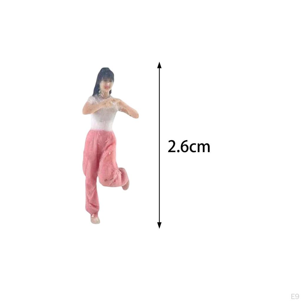 1/64 Girl Figure Dioramas Movie Props Layout Train Railway DIY Projects S Scale Micro Landscape Hand