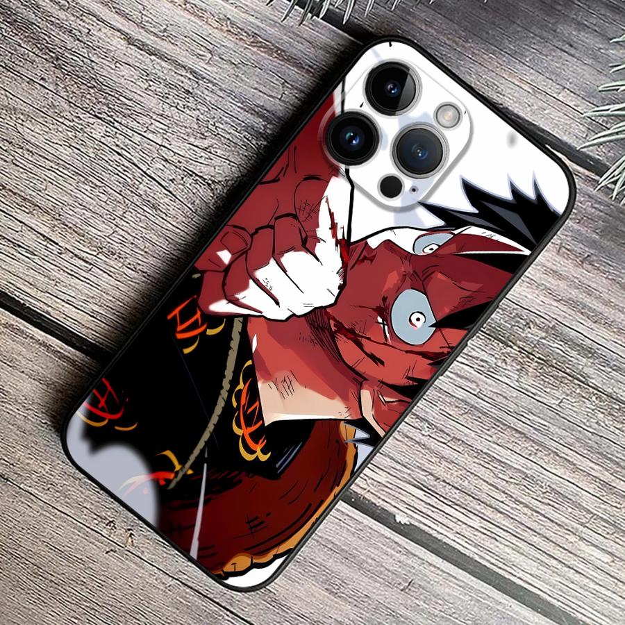 Anime One Piece Luffy Case for Apple iPhone 11 13 Pro SE 15 14 XR 16e 8 Plus XS X 16Pro Max 12 Mini 7 6s Soft Cover